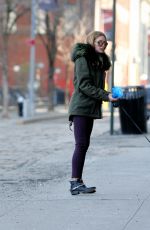 OLIVIA PALERMO Walks Her Dog Out in New York 02/06/2016