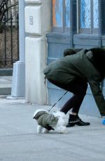 OLIVIA PALERMO Walks Her Dog Out in New York 02/06/2016