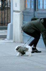 OLIVIA PALERMO Walks Her Dog Out in New York 02/06/2016