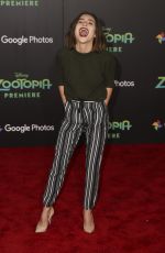 OLIVIA STUCK at Zootopia Premiere in Hollywood 02/17/2016