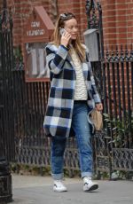 OLIVIA WILDE Chatting on Her Phone in West Village 02/17/2016