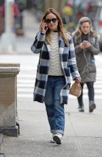 OLIVIA WILDE Chatting on Her Phone in West Village 02/17/2016