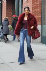 PADMA LAKSHMI Out and About in New York 02/11/2016