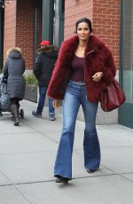 PADMA LAKSHMI Out and About in New York 02/11/2016