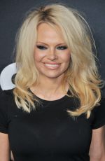 PAMELA ANDERSON at Saint Laurent Fashion Show in Los Angeles 02/10/2016