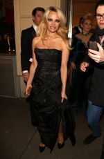 PAMELA ANDERSON Leaves Opera Ball Vienna 2016 at The Grand Hotel 02/04/2016