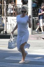 PAMELA ANDERSON Leaves Urth Caffe in West Hollywood 02/10/2016