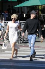 PAMELA ANDERSON Leaves Urth Caffe in West Hollywood 02/10/2016