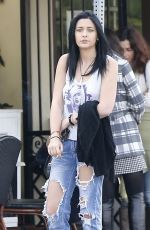 PARIS JACKSON in Ripped Jeans Out Smoking in Los Angeles 01/16/2016