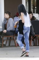 PARIS JACKSON in Ripped Jeans Out Smoking in Los Angeles 01/16/2016