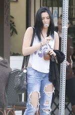 PARIS JACKSON in Ripped Jeans Out Smoking in Los Angeles 01/16/2016
