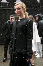 PEYTON LIST at Jeremy Scott Fall 2016 Fashion Show at New York Fashion Week 02/15/2016