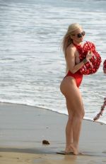 PHOE PRICE and ANA BRAGA on the Beach in Malibu 02/09/2016