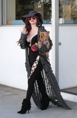 PHOEBE PRICE Walks Her Dog Out in Beverly Hills 02/02/2016
