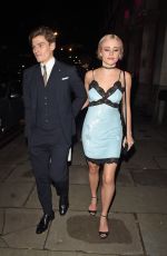PIXIE LOTT Leaves LFW Gala at Billingsgate Market in London 02/21/2016