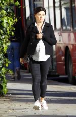 Pregnant AMELIA WARNER Out and About in London 01/28/2016