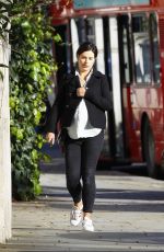 Pregnant AMELIA WARNER Out and About in London 01/28/2016