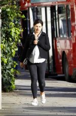 Pregnant AMELIA WARNER Out and About in London 01/28/2016