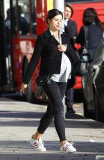 Pregnant AMELIA WARNER Out and About in London 01/28/2016