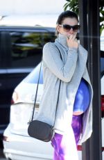 Pregnant ANNE HATHAWAY Leaves a Gym in West Hollywood 02/24/2016