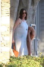 Pregnant ANNE HATHAWAY Out and About in Los Angeles 01/29/2016