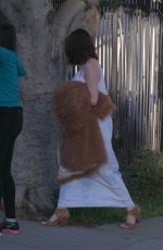 Pregnant ANNE HATHAWAY Out and About in Los Angeles 01/29/2016