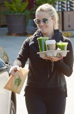 REESE WITHERSPOON in Leggings Out and About in Los Angeles 02/20/2016