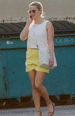 REESE WITHERSPOON in Shorts Out in Brentwood 02/20/2016