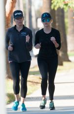 REESE WITHERSPOON Out Jogging in Los Angeles 02/10/2016