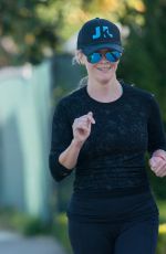 REESE WITHERSPOON Out Jogging in Los Angeles 02/10/2016