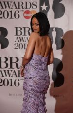 RIHANNA at Brit Awards 2016 in London 02/24/2016
