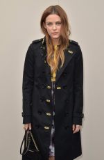 RILEY KEOUGH at Burberry Prorsum Womenswear Catwalk Show at London Fashion Week 02/22/2016