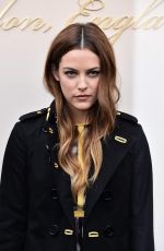 RILEY KEOUGH at Burberry Prorsum Womenswear Catwalk Show at London Fashion Week 02/22/2016