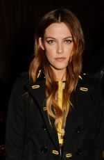 RILEY KEOUGH at Burberry Prorsum Womenswear Catwalk Show at London Fashion Week 02/22/2016
