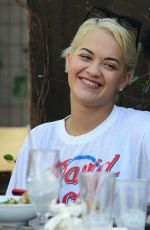 RITA ORA Lunch at Zinc in West Hollywood 02/16/2016