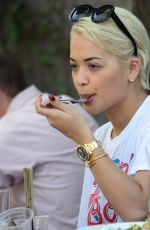 RITA ORA Lunch at Zinc in West Hollywood 02/16/2016