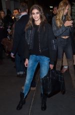 ROMME STRIJD and TAYLOR HILL Leaves Brendan Maxwell Fashion Show in New York 02/16/2016