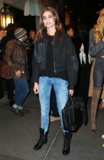 ROMME STRIJD and TAYLOR HILL Leaves Brendan Maxwell Fashion Show in New York 02/16/2016