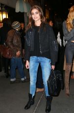 ROMME STRIJD and TAYLOR HILL Leaves Brendan Maxwell Fashion Show in New York 02/16/2016