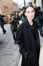 ROONEY MARA Arrives at Boss Women Fall 2016 Fashion Show in New York 02/17/2016