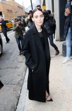 ROONEY MARA Arrives at Boss Women Fall 2016 Fashion Show in New York 02/17/2016