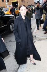 ROONEY MARA Arrives at Boss Women Fall 2016 Fashion Show in New York 02/17/2016