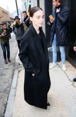 ROONEY MARA Arrives at Boss Women Fall 2016 Fashion Show in New York 02/17/2016