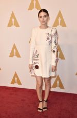 ROONEY MARA at Academy Awards Nominee Luncheon in Beverly Hills 02/08/2016
