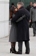 SALMA HAYEK and Alec Baldwin at Drunk Parents Set Outside Bronx Supreme Court 02/12/2016