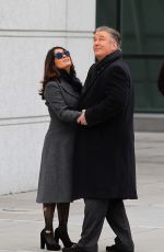 SALMA HAYEK and Alec Baldwin at Drunk Parents Set Outside Bronx Supreme Court 02/12/2016
