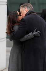 SALMA HAYEK and Alec Baldwin at Drunk Parents Set Outside Bronx Supreme Court 02/12/2016