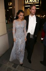 SAMANTHA BARKS Leaves Opera Ball Vienna 2016 at The Grand Hotel 02/04/2016