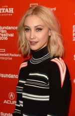 SARAH GADON at 1.22.63 Premiere at 2016 Sundance Film Festival in Park City 01/28/2016