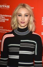 SARAH GADON at 1.22.63 Premiere at 2016 Sundance Film Festival in Park City 01/28/2016